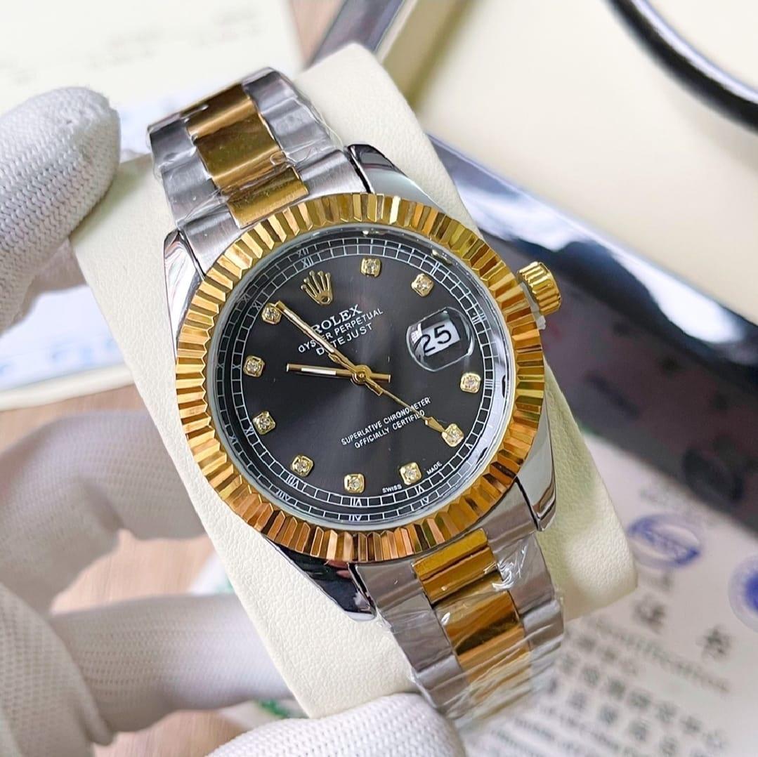 Men's Luxury Watch Black Diamond Dial